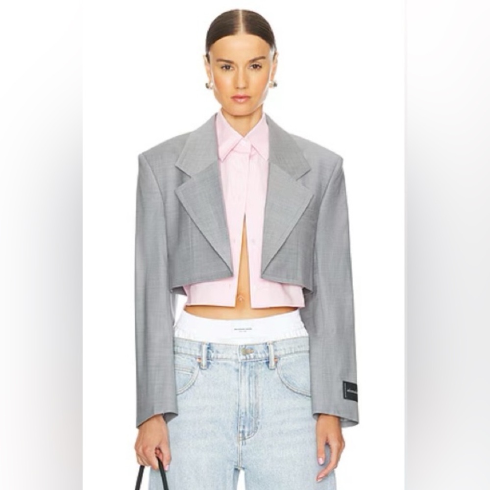 NWT Alexander Wang Pre Styled Cropped Blazer Jacket M/ L